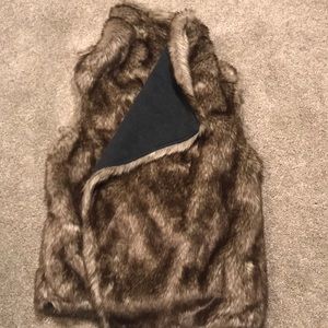 faux fur wrap vest